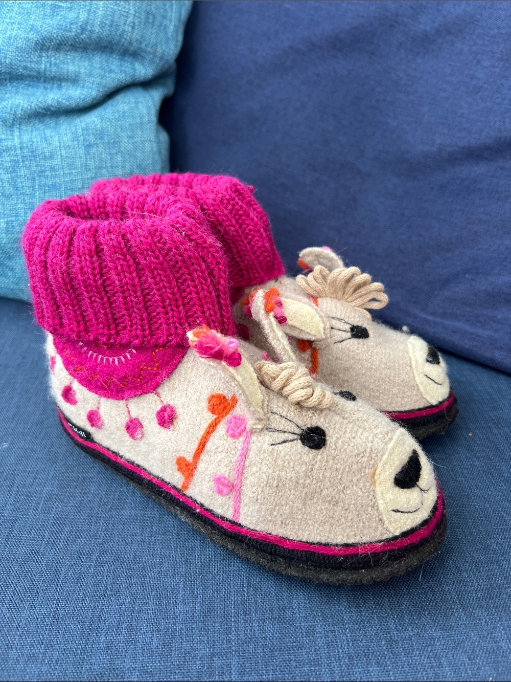 Garnet Hill Kids Cozy Animal Slippers